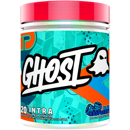 GHOST Intra EAA BCAA Hydration Blue Raspberry container front