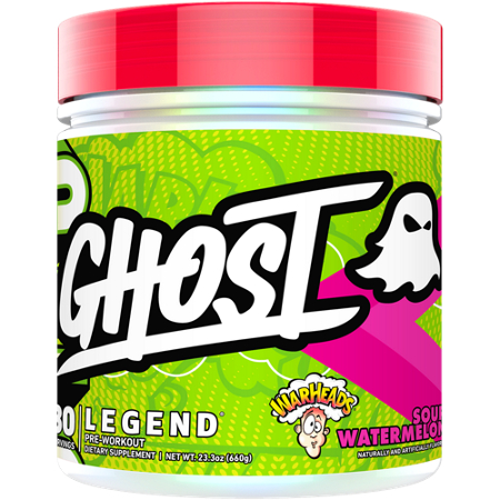 GHOST Legend V4 Pre-Workout Sour Watermelon container front