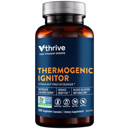 Vthrive The Vitamin Shoppe Thermogenic Ignitor vegetable capsules front