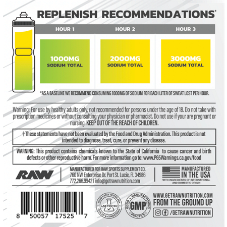 Replenish Premium Electrolyte Recovery Formula label view 4