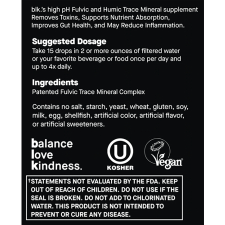 Fulvic Mineral Drops label view 4