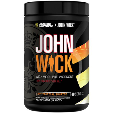 Jacked Factory John Wick Mode Pre-Workout Tropical Sunrise powder front