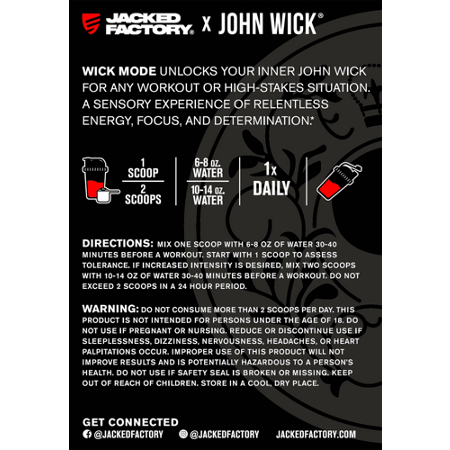 Directions for Jacked Factory John Wick Mode Pre-Workout Osaka Cherry Blossom