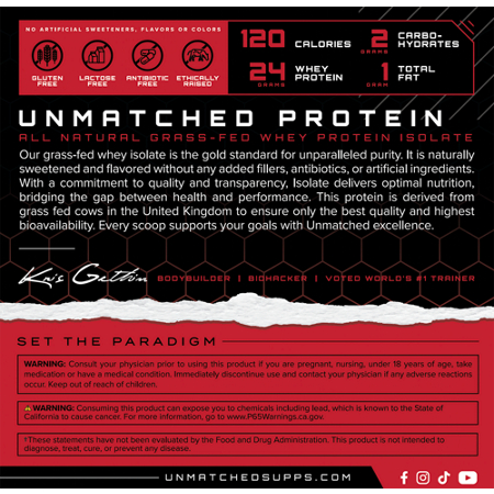 Unmatched Grass-Fed Whey Protein Isolate Vanilla Milkshake view 4