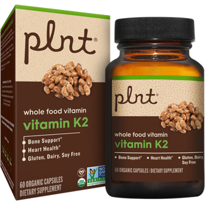 Organic Vitamin K2 – Whole Food Vitamin – Supports Bone and Heart Health (60 Organic Capsules)