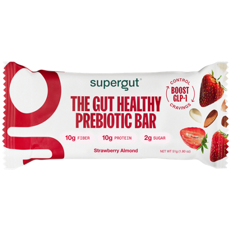 Supergut The Gut Healthy Prebiotic Bar Strawberry Almond view 4