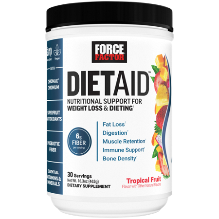 Force Factor Diet Aid Natural Support Tropical Fruit container front