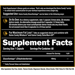Supplement Facts label for Alpha Lion Gains Candy GlucoVantage Capsules 100 MG
