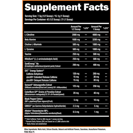 Label for Alpha Lion Superhuman Burn Smurf Juice