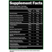 Supplement Facts label for Alpha Lion Blue Steel Mojito