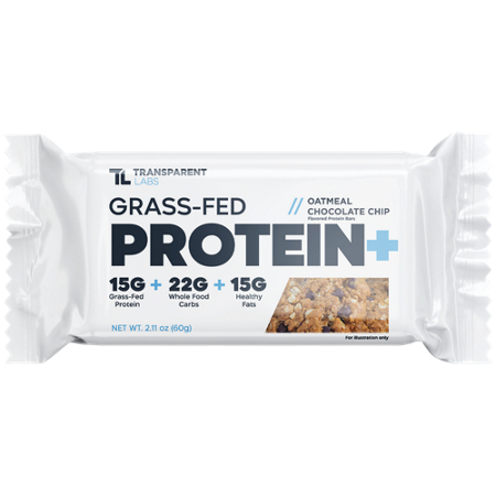 Transparent Labs Grass-Fed Protein Bar Oatmeal Chocolate Chip view 4