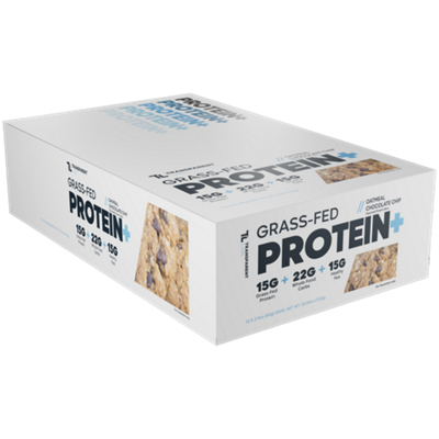 Protein+ Bar - 15g Grass-Fed Protein - Oatmeal Chocolate Chip (12 Bars)