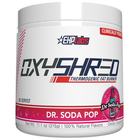 EHP Labs OxyShred Thermogenic Fat Burner Dr Soda Pop container front