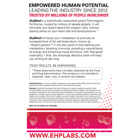 EHP Labs OxyShred Thermogenic Fat Burner Dr Soda Pop view 4
