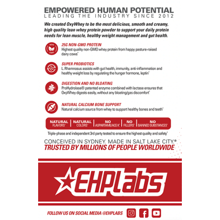 EHP Labs OxyWhey Daily Lean Whey Protein Cinnamon Cookie Butter view 4