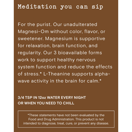 Directions for Moon Juice Magnesi-Om Magnesium Powder L-Theanine