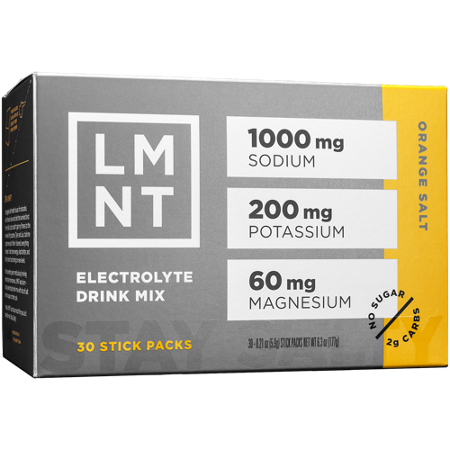 LMNT Zero-Sugar Electrolyte Drink Mix box front