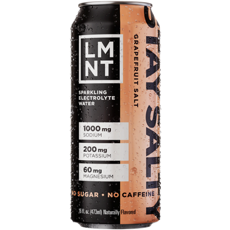 LMNT Sparkling Electrolyte Water Grapefruit Salt can front