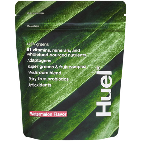 Huel Daily Greens Powder Super Greens Blend bag front