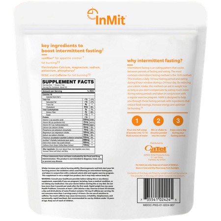 InMit Intermittent Fasting Hunger-Control Drink Mix bag back