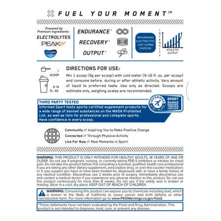 Directions for AN PERFORMANCE Electrolytes Hydration Orange Mango