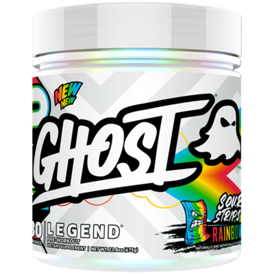 GHOST Legend V4 Pre-Workout - Sour Strips Rainbow (23.8 Oz. / 30 Servings)