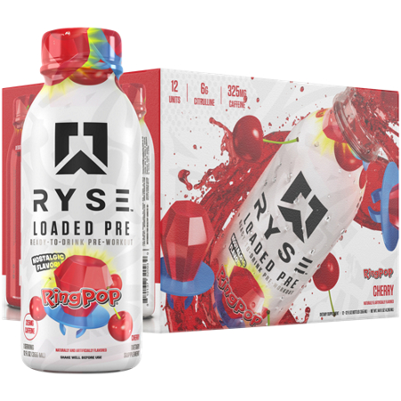 Ryse Ready-To-Drink Pre-Workout Ring Pop Cherry bottle view 4