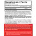 Supplement Facts label for Force Factor Caffeine Tablets