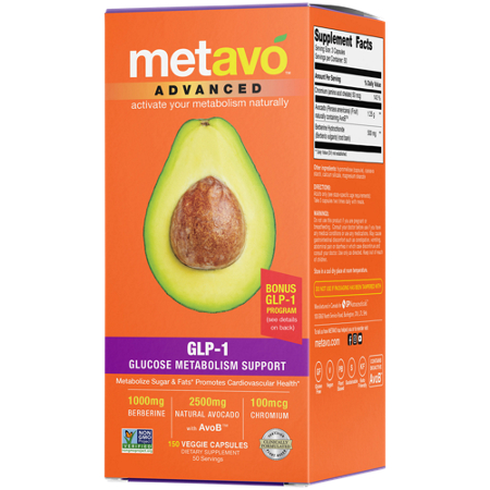 Metavo Advanced GLP-1 Glucose Metabolism Support box front