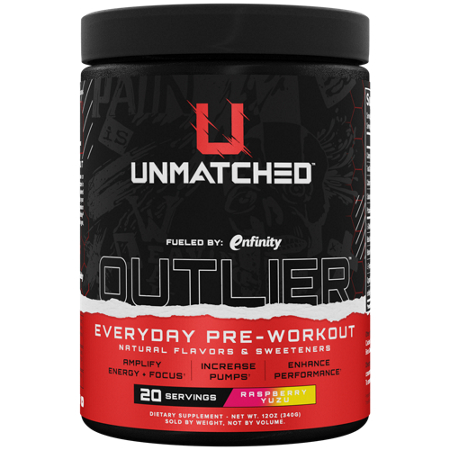 Unmatched Outlier Everyday Pre-Workout Raspberry Yuzu container front
