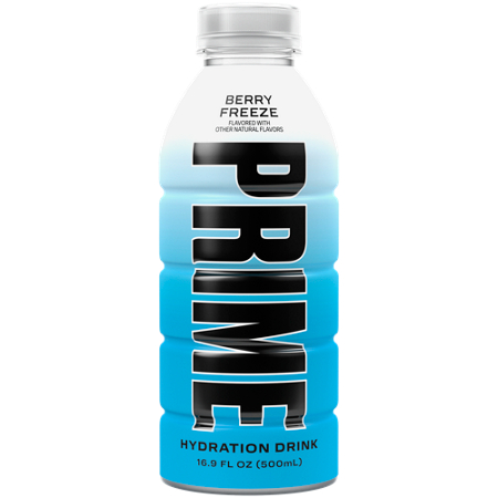 PRIME Hydration with BCAA Blend Berry Freeze drink bottle front
