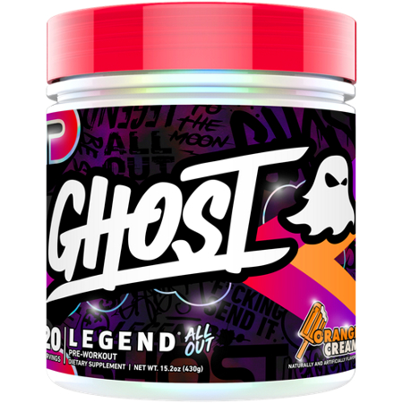 GHOST Legend V2 All Out Pre-Workout Orange Cream container front