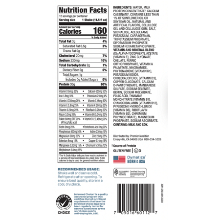 Dymatize Performance Protein Shake Fruity Pebbles label