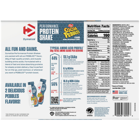 Dymatize Nutrition Performance Protein Shake Cocoa Pebbles drinks view 6