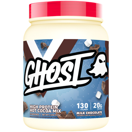 GHOST High Protein Hot Cocoa Mix container front