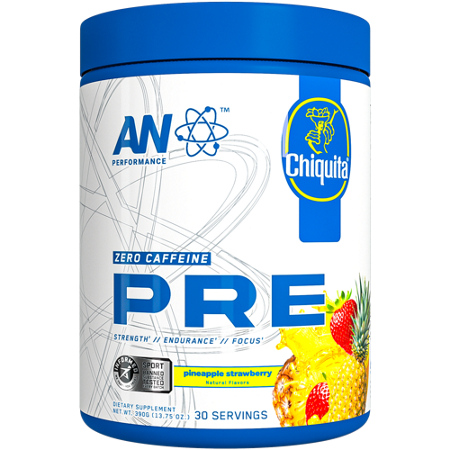 Zero Caffeine Pre-Workout Pineapple Strawberry container