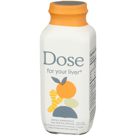 Dose for Your Liver Shot Orange Ginger liver health support bottle view 2