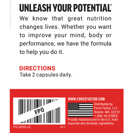 Directions for Force Factor Beet Root Mushrooms for Daily Health 1000 MG