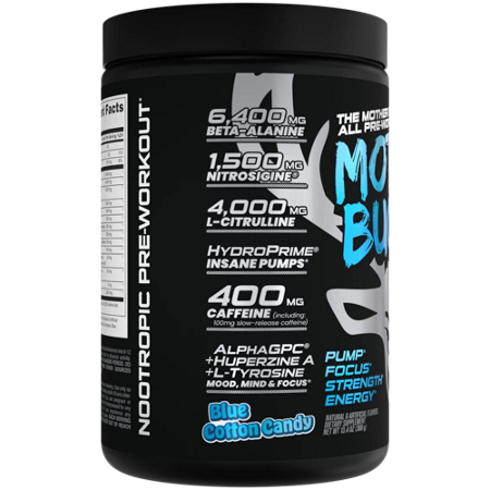 Mother Bucker High-Stimulant Nootropic Pre-Workout Blue Cotton Candy view 5