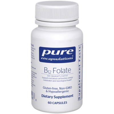 B12 Folate with Metafolin L-5MTHF - Supports Red Blood Cell Function (60 Capsules)