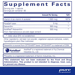 Supplement Facts label for Pure Encapsulations Vitamin A plus Carotenoids