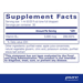 Supplement Facts label for Pure Encapsulations Liquid B12 5000mcg