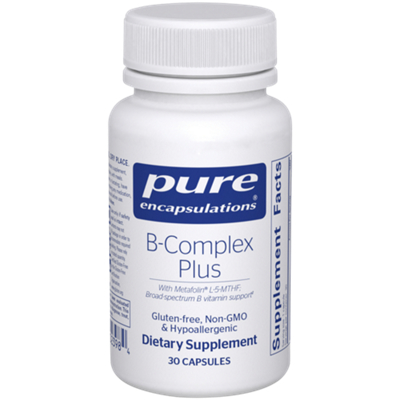 B-Complex Plus with Metafolin L-5MTHF - Supports Energy Metabolism (30 Capsules)