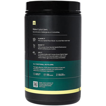 Gainful Vegan Protein Unflavored container view 3
