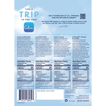 Sparkling Drink Infused with Lion's Mane and Magnesium label view 3