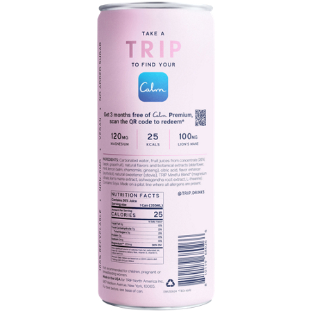 TRIP Sparkling Drink Elderflower Mint can view 5