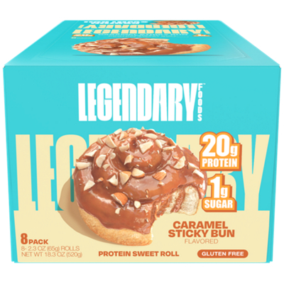 Protein Sweet Roll - 20g Protein - Caramel Sticky Bun (8 Rolls)