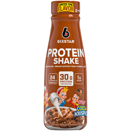 Six Star High Protein Shake Cocoa Crispies bottle front