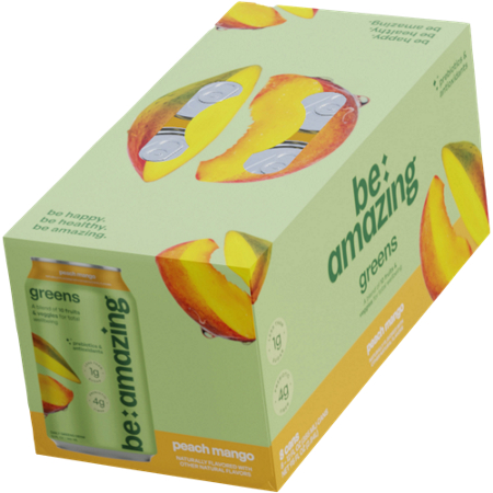 Be Amazing Daily Greens Drink Peach Mango box view 4