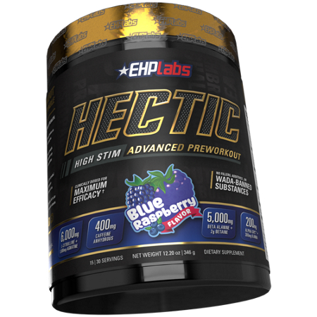 EHP Labs Hectic High-Stim Advanced Pre-Workout Blue Raspberry view 2